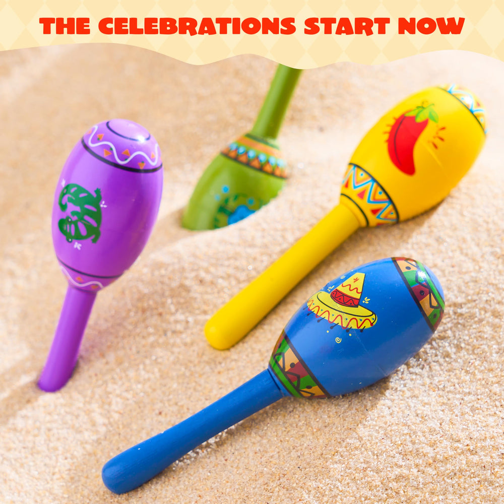 JOYIN mini wooden maracas handles easy grip – comfortable for kids