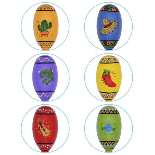 JOYIN mini wooden maracas orange for kids party rhythm and fun