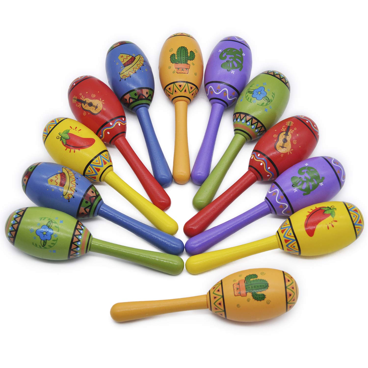 JOYIN mini wooden maracas purple for kids party rhythm and fun
