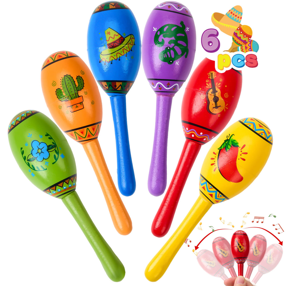 JOYIN mini wooden maracas safe non-toxic – child-friendly percussion for playtime