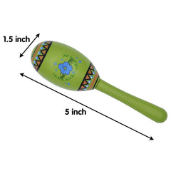 JOYIN mini wooden maracas yellow for kids party rhythm and fun