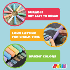 Joyin non-toxic sidewalk chalks ensure safe, colorful writing on boards.