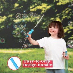 JOYIN outdoor bubble play with six-color wand set.