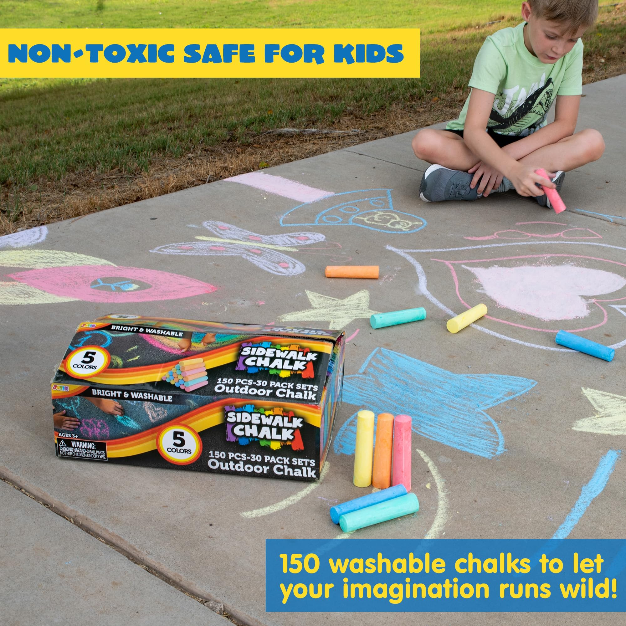 JOYIN outdoor chalk set ideal for schools and camps.