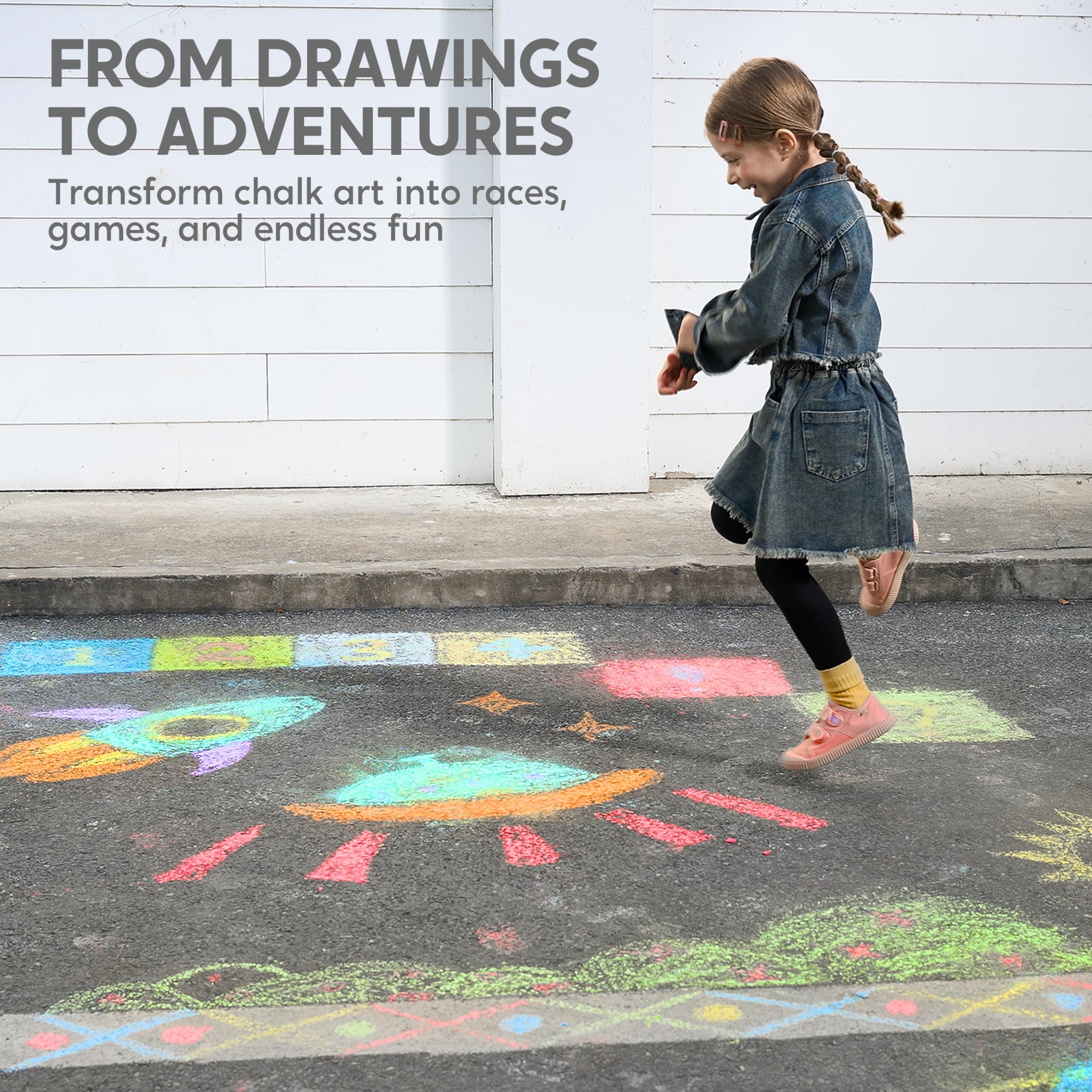 JOYIN outdoor sidewalk art set for mess-free, vibrant sessions.