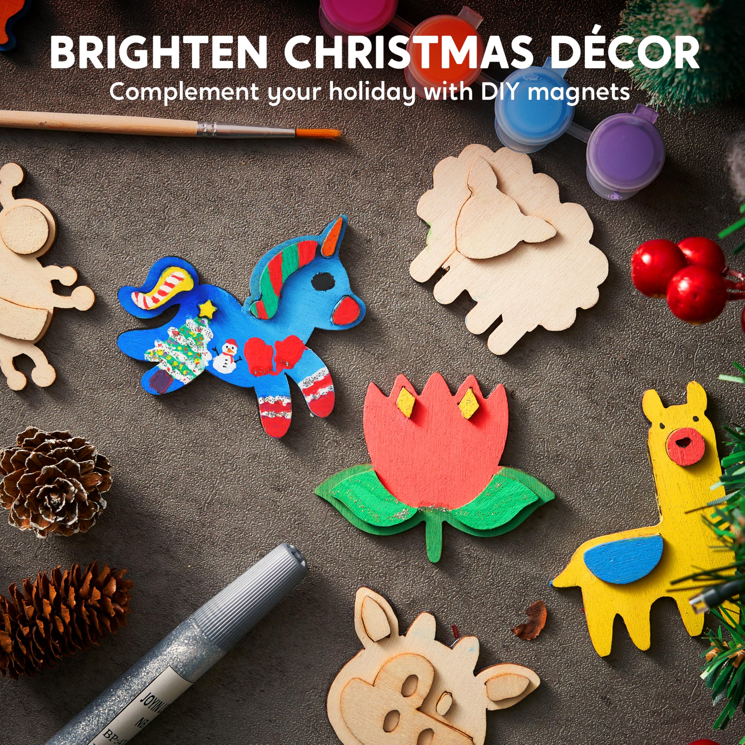 JOYIN paint palette and brush; easy, kid friendly art tools