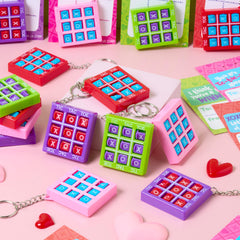 JOYIN gift-exchange notes paired with fun tic-tac-toe keychains