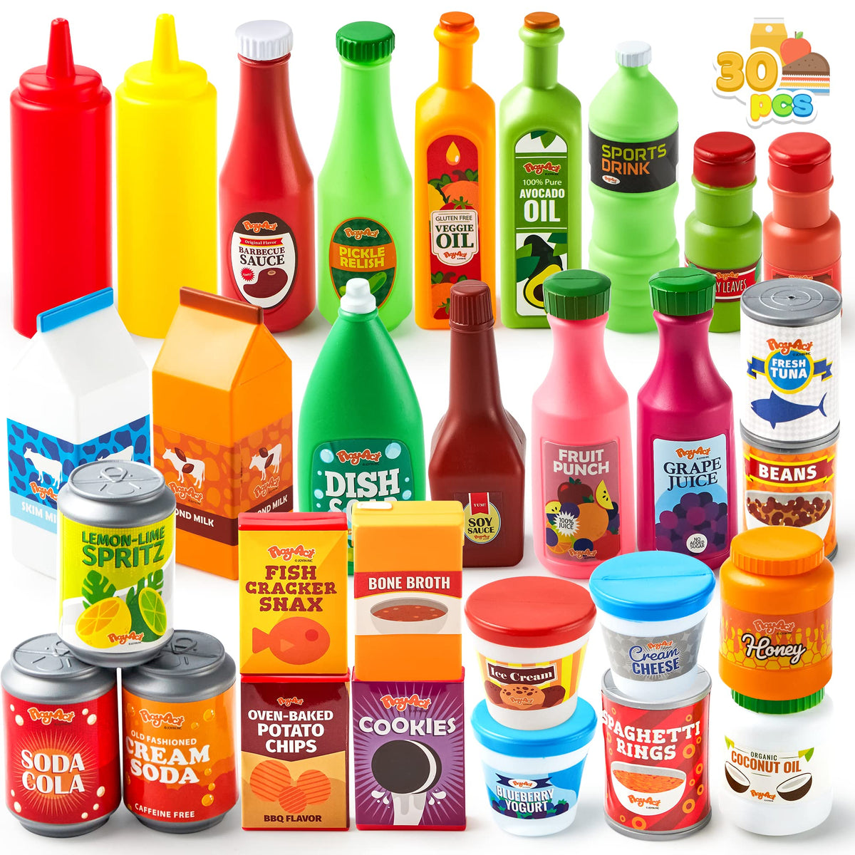 JOYIN play food can with a drink focus for imaginative meals and role-play benefits.