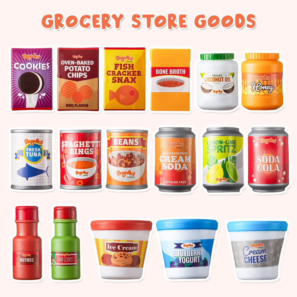 JOYIN play food can highlighting a jar focus for sorting and early food identification.