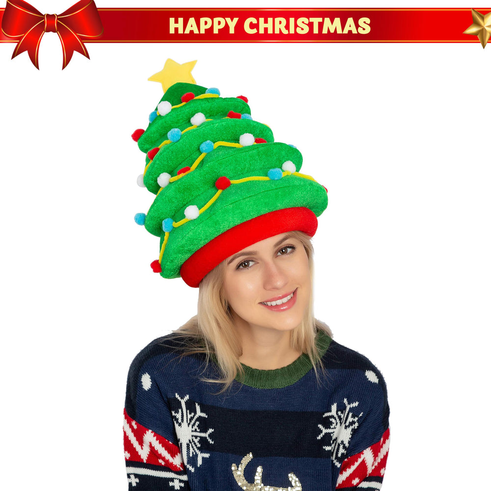 JOYIN Plush pom detail adds cute holiday charm to the hat