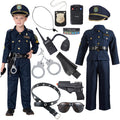 JOYIN police costume toddler shirt-pants-hat for imaginative play