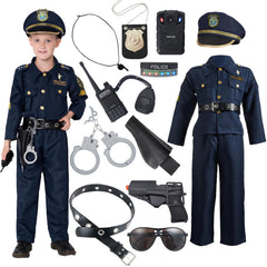 JOYIN police costume toddler shirt-pants-hat for imaginative play