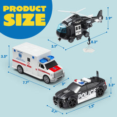 JOYIN police helicopter playset rotor detail adds authentic aerospace vibes