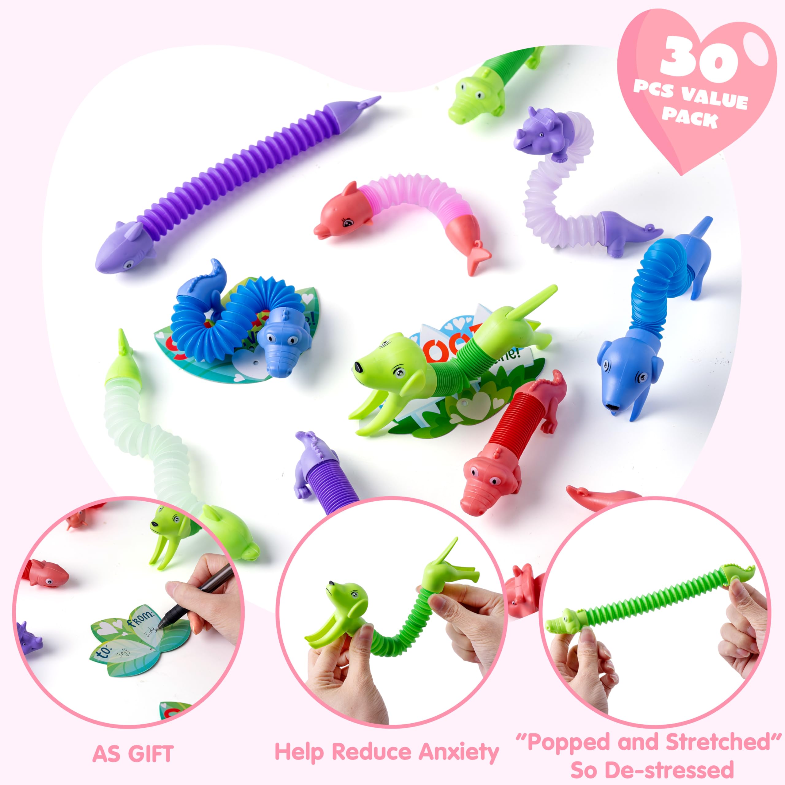 JOYIN pop tubes dinosaur-design supports fine motor play and focus.