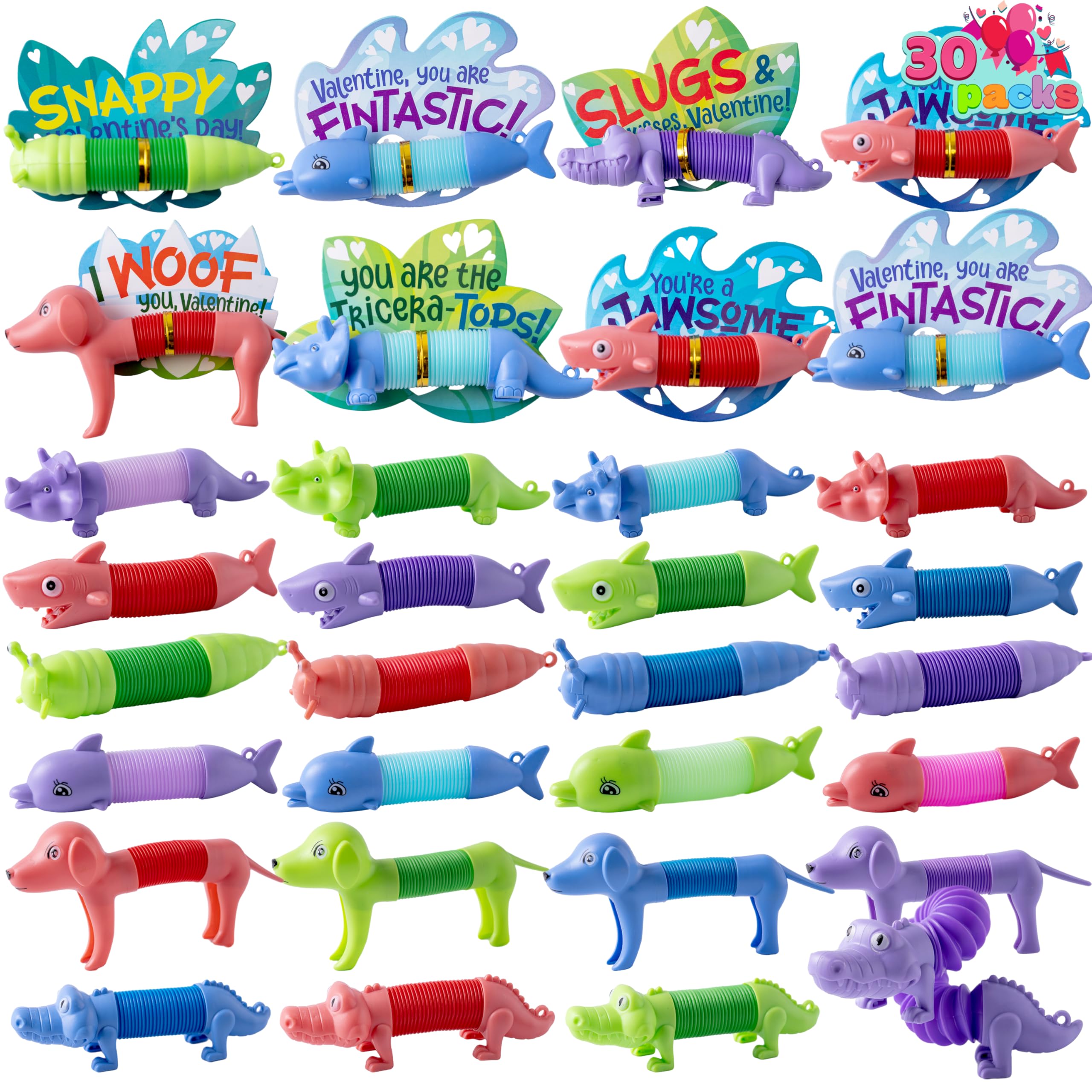 JOYIN pop tubes dog-design for kids offers playful stress relief during play.