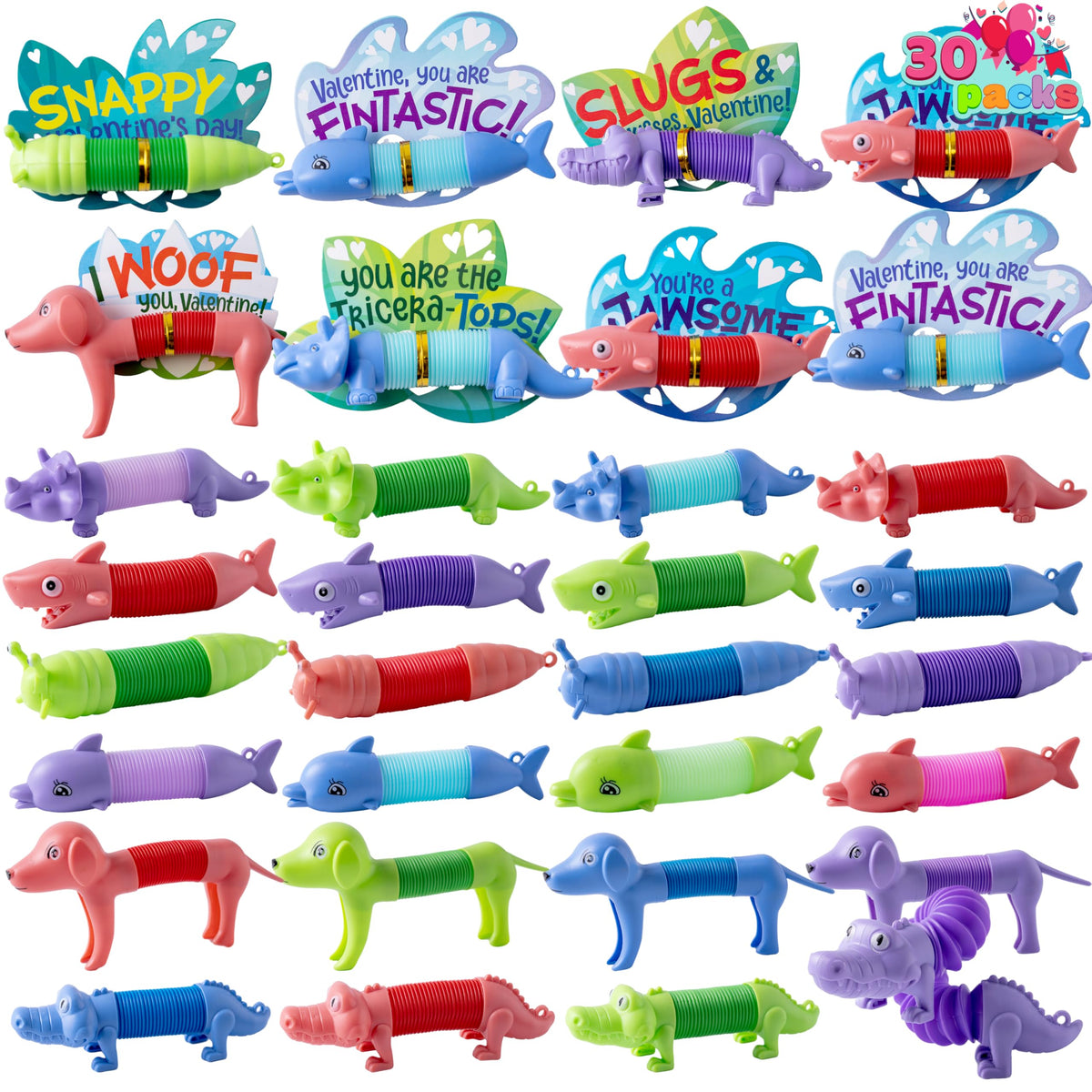 JOYIN pop tubes dog-design for kids offers playful stress relief during play.