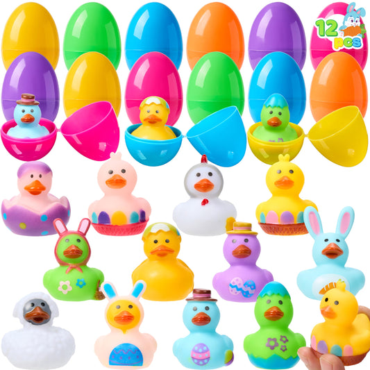 JOYIN prefilled Easter eggs with rubber ducks ready for an exciting egg hunt