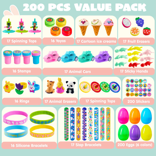 JOYIN prefilled eggs with toy variety for surprise-filled egg hunts.