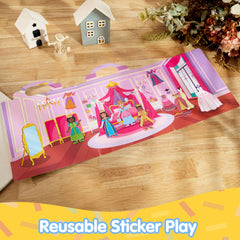 JOYIN Princess Dress-Up book interior page showcases 3D stickers for fine motor skills.