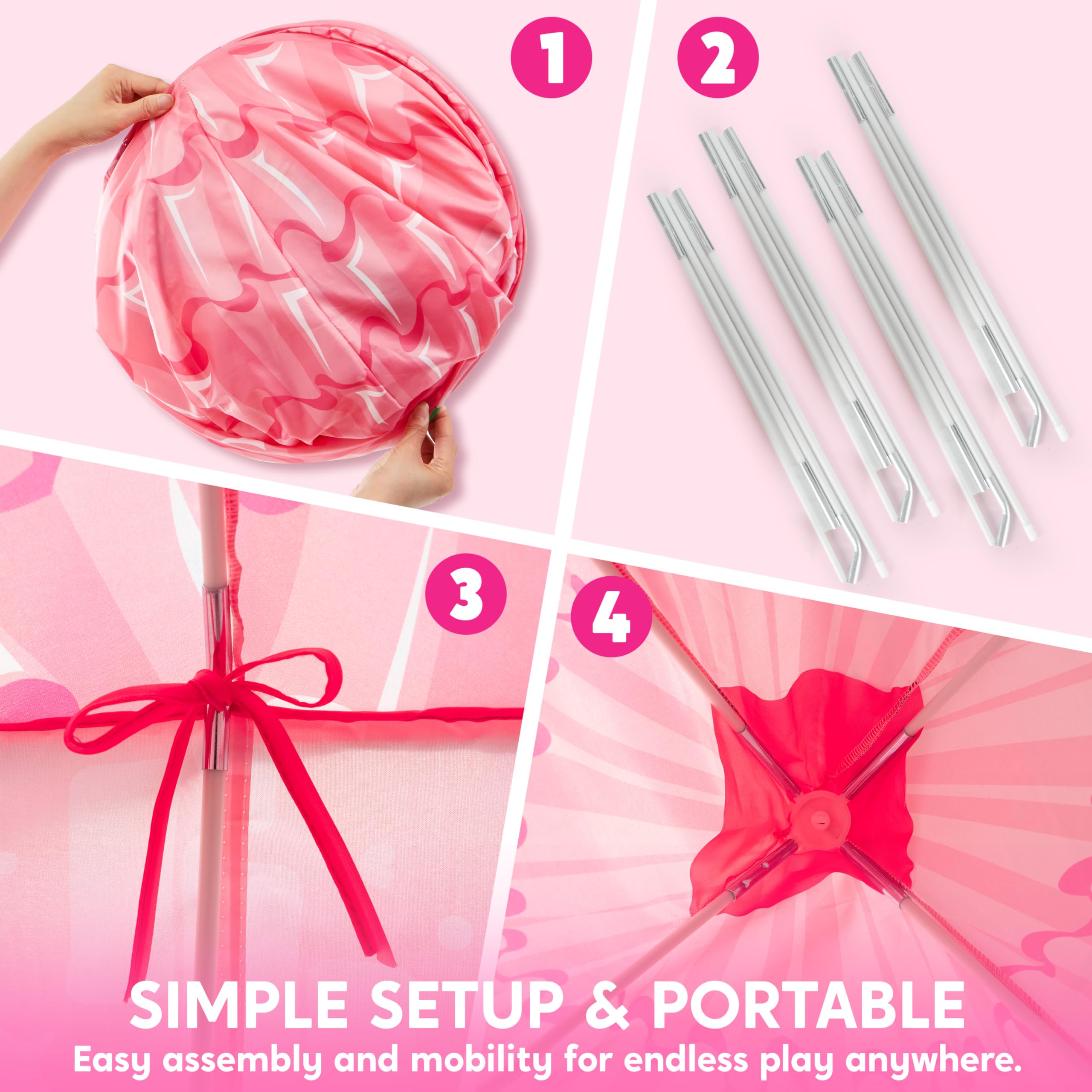 JOYIN Princess Tent easy-clean fabrics for after-play cleanup