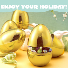 JOYIN radiant gold Easter egg display adds luxurious festive flair.