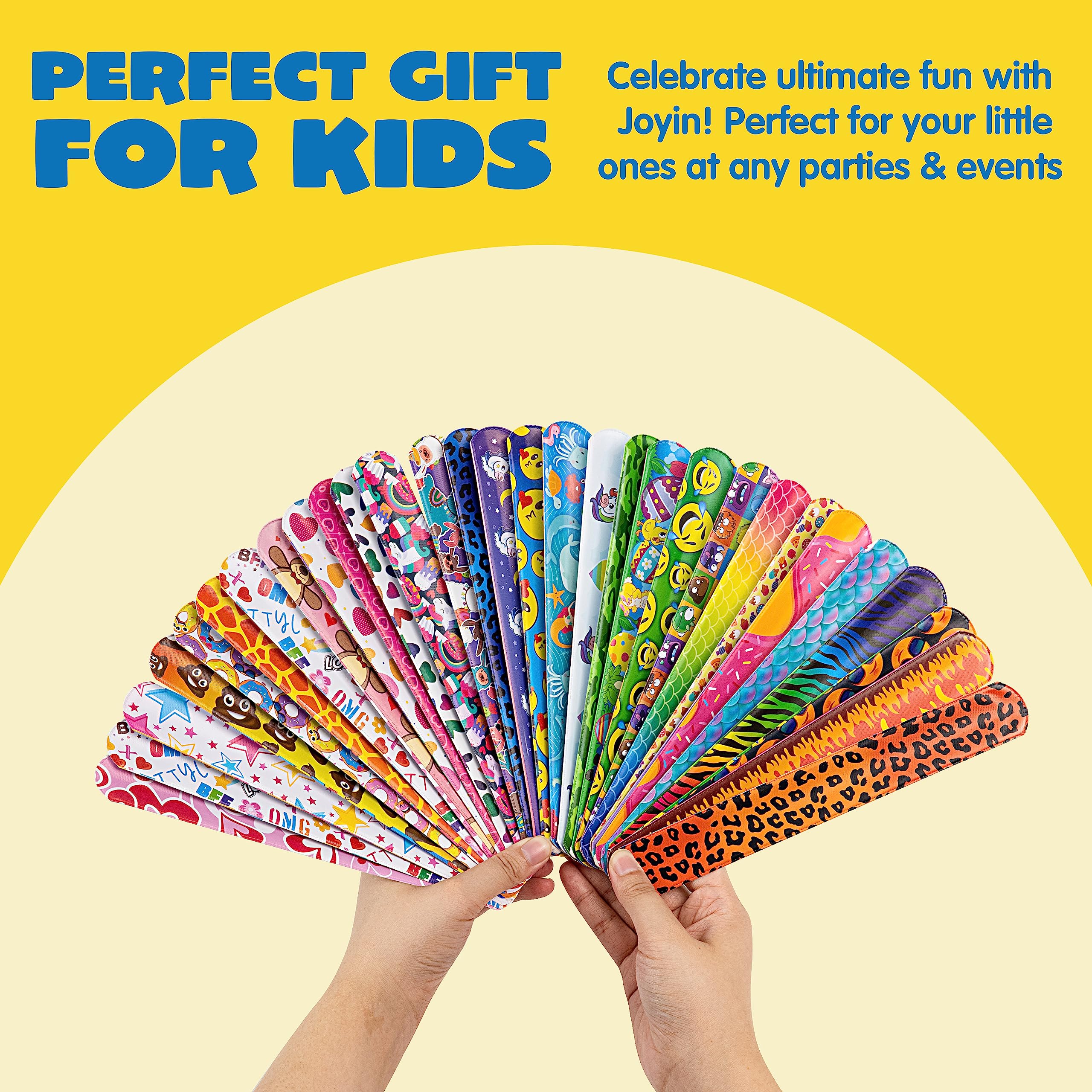 JOYIN rainbow slap bracelet—vibrant accessory for celebrations and playtime.