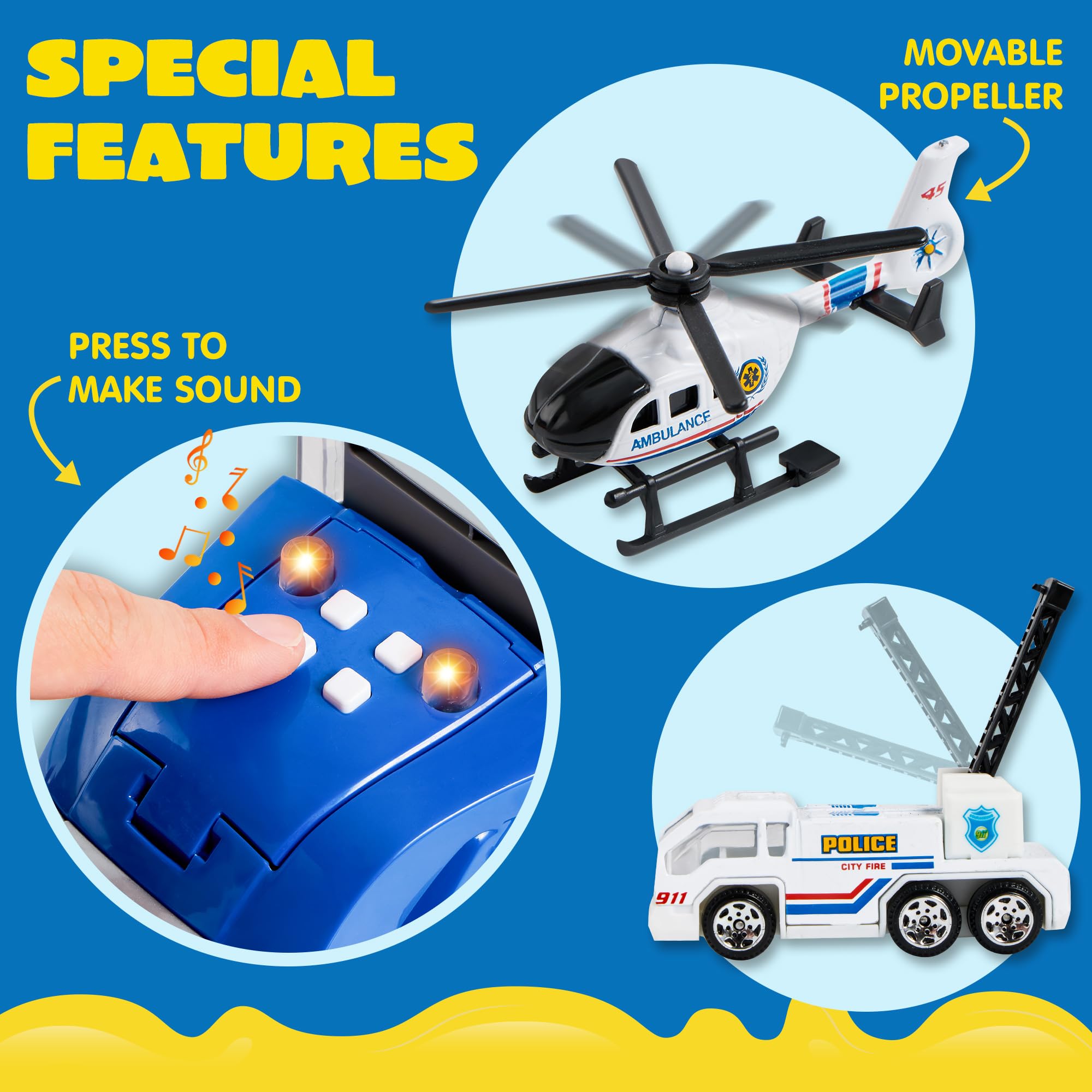 JOYIN trucks featuring lights and sounds for interactive play
