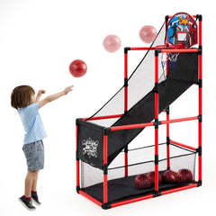 JOYIN red arcade basketball hoop assembly for a sturdy kids' playtime setup