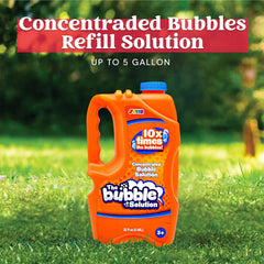 JOYIN regular bubble refill shows 2.5 gallons of playtime bubbles.