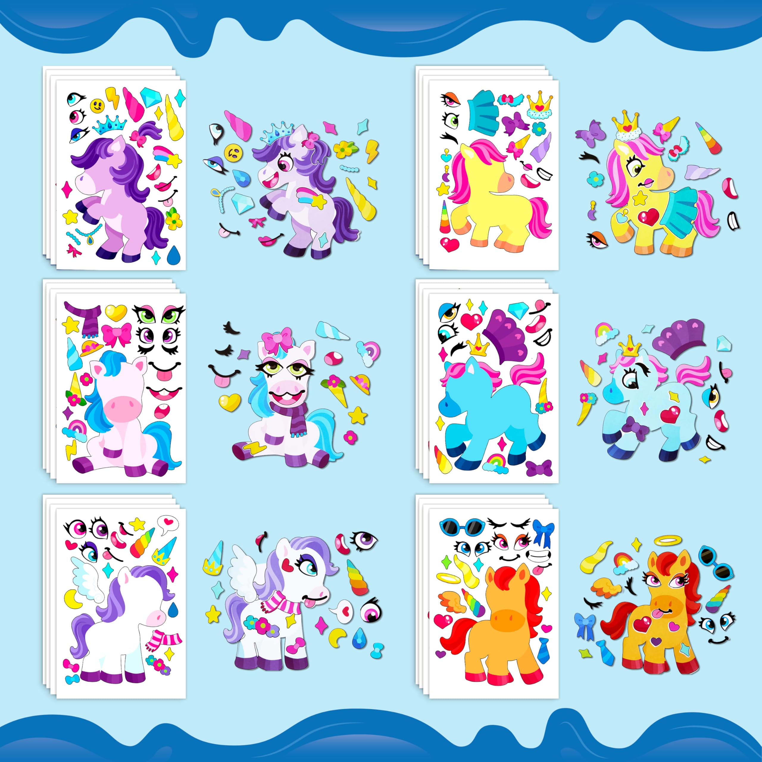JOYIN Reusable paper stickers in 9x6 size for easy crafting and reuse.