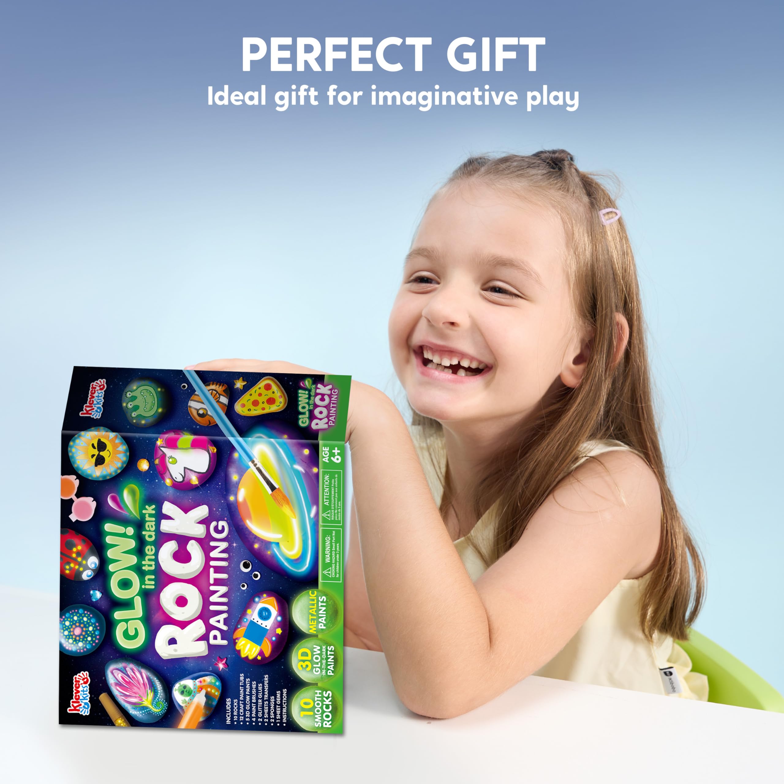 JOYIN Rock Paint Kit gems and glitter glue add tactile details and sparkle