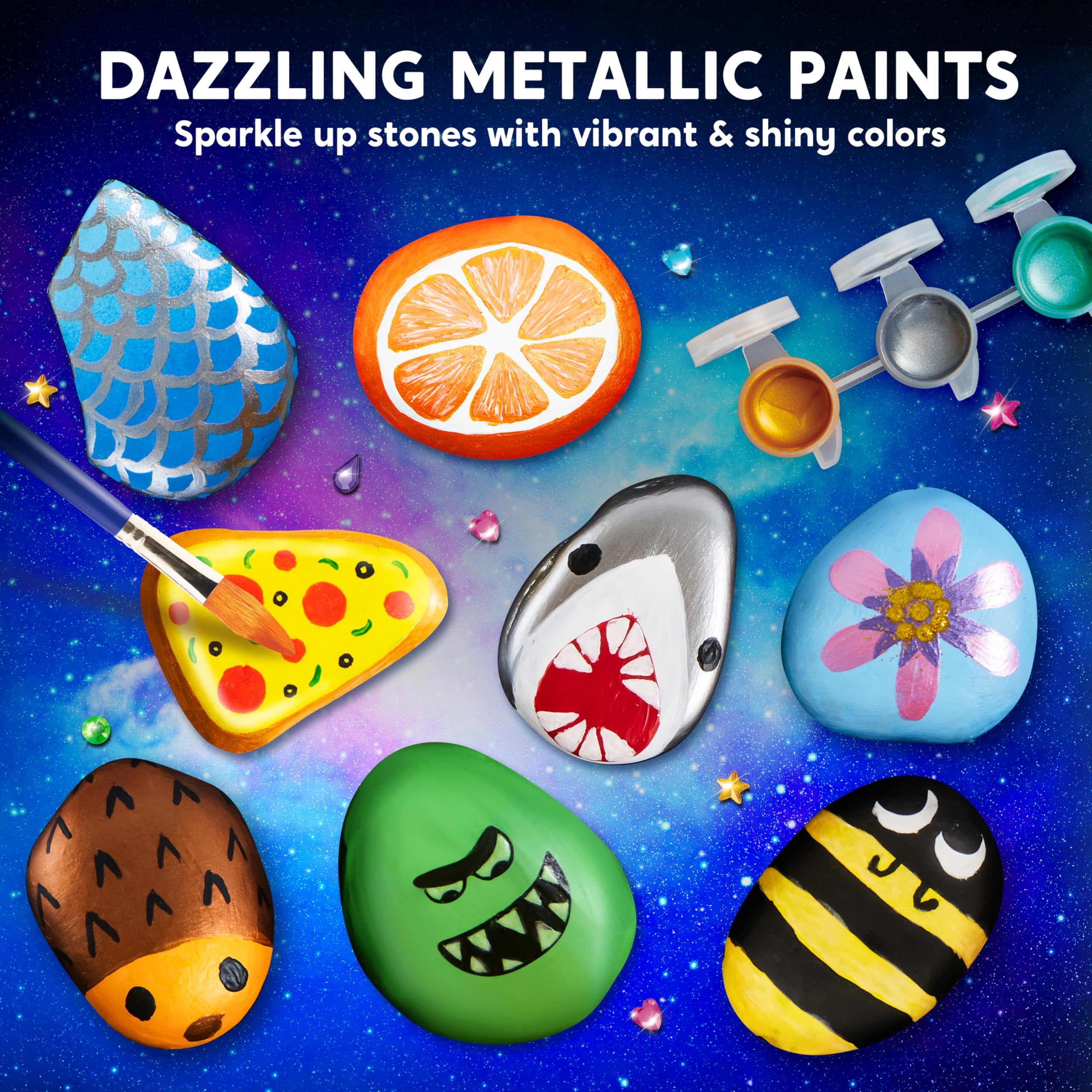 JOYIN Rock Paint Kit instruction booklet guides budding artists step by step