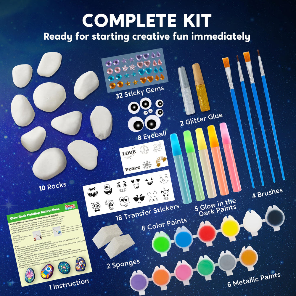 JOYIN Rock Paint Kit transfer stickers enable quick, creative decorations