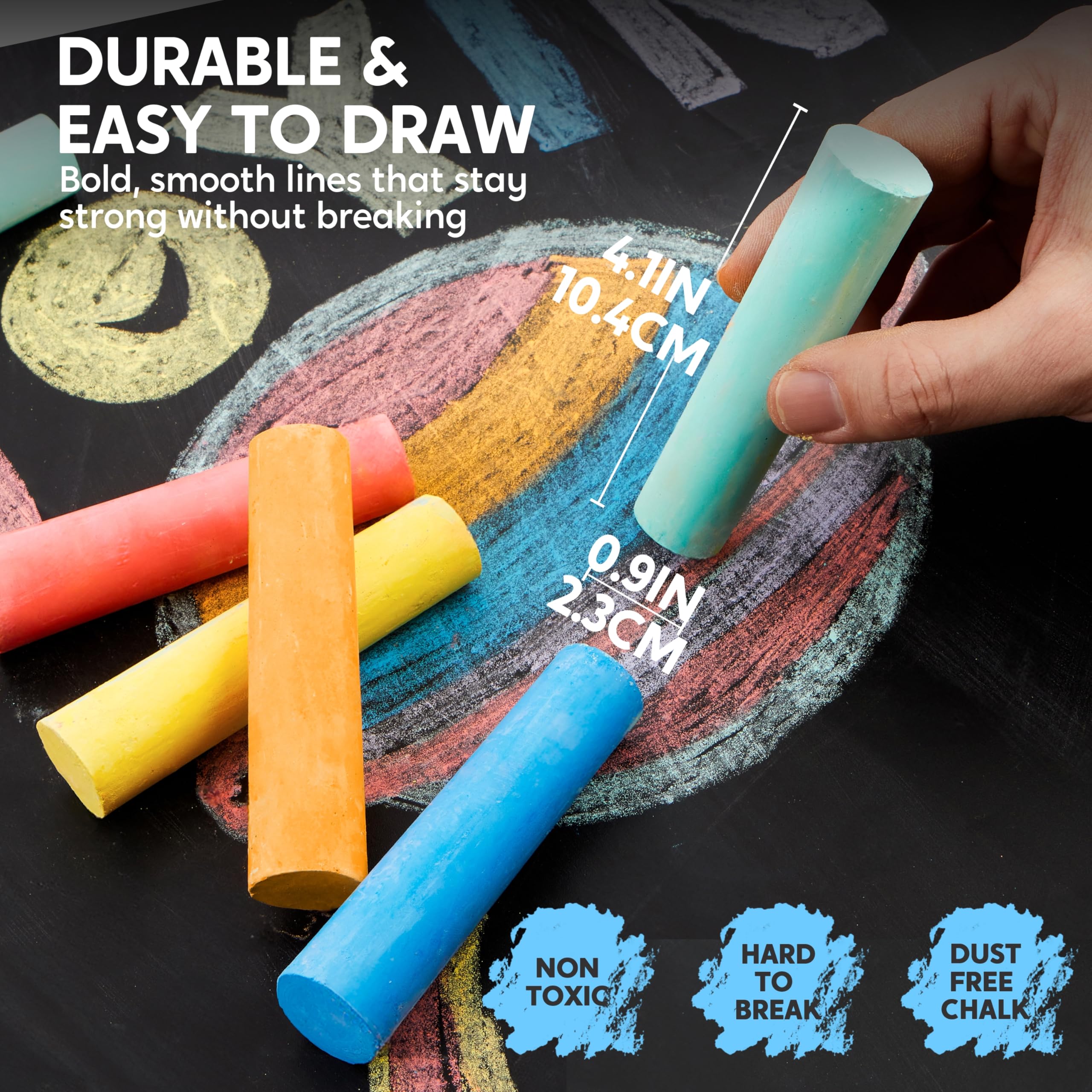 JOYIN rounded-handle chalk designed for small hands during drawing