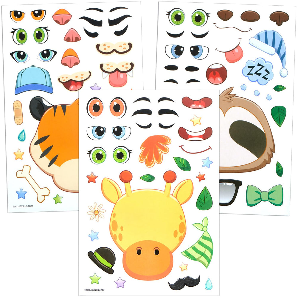 JOYIN safari stickers sloth design for relaxed, cute character faces.