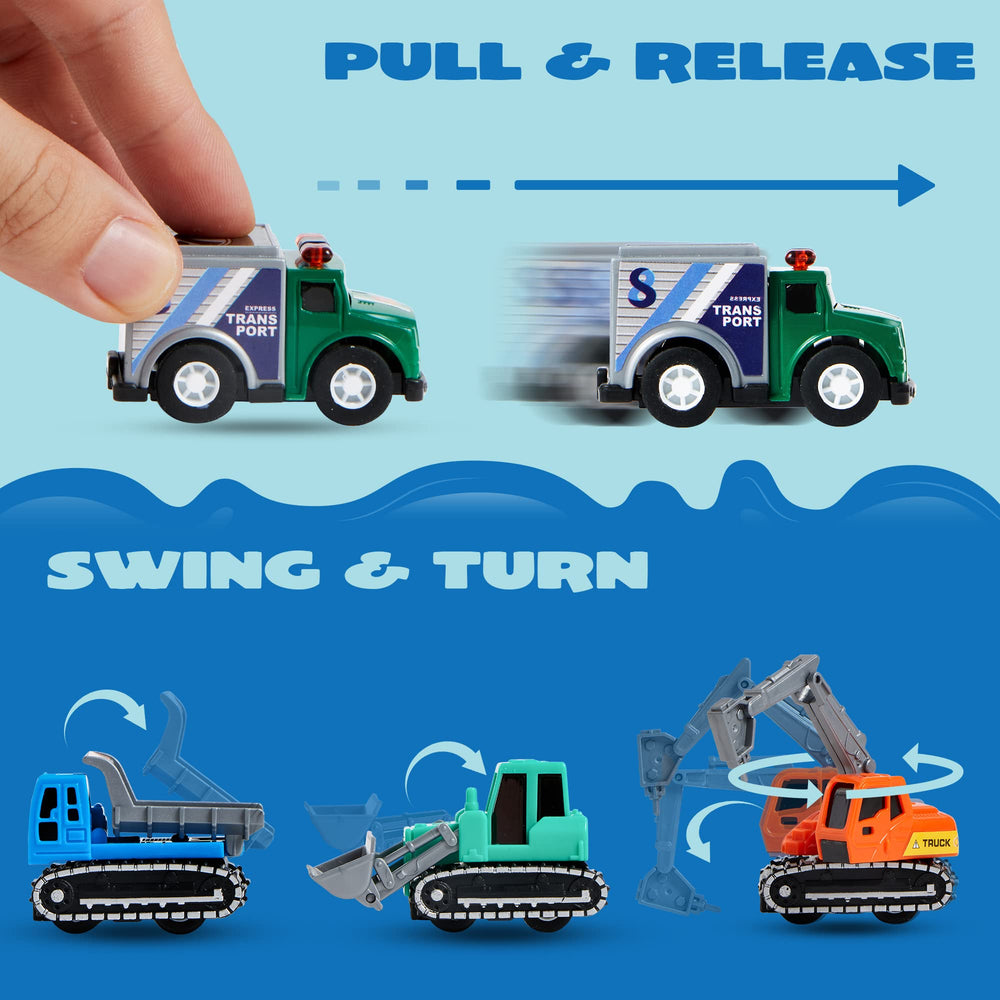JOYIN safe ABS plastic design ensures durable, non-toxic toy vehicles for kids' daily fun.