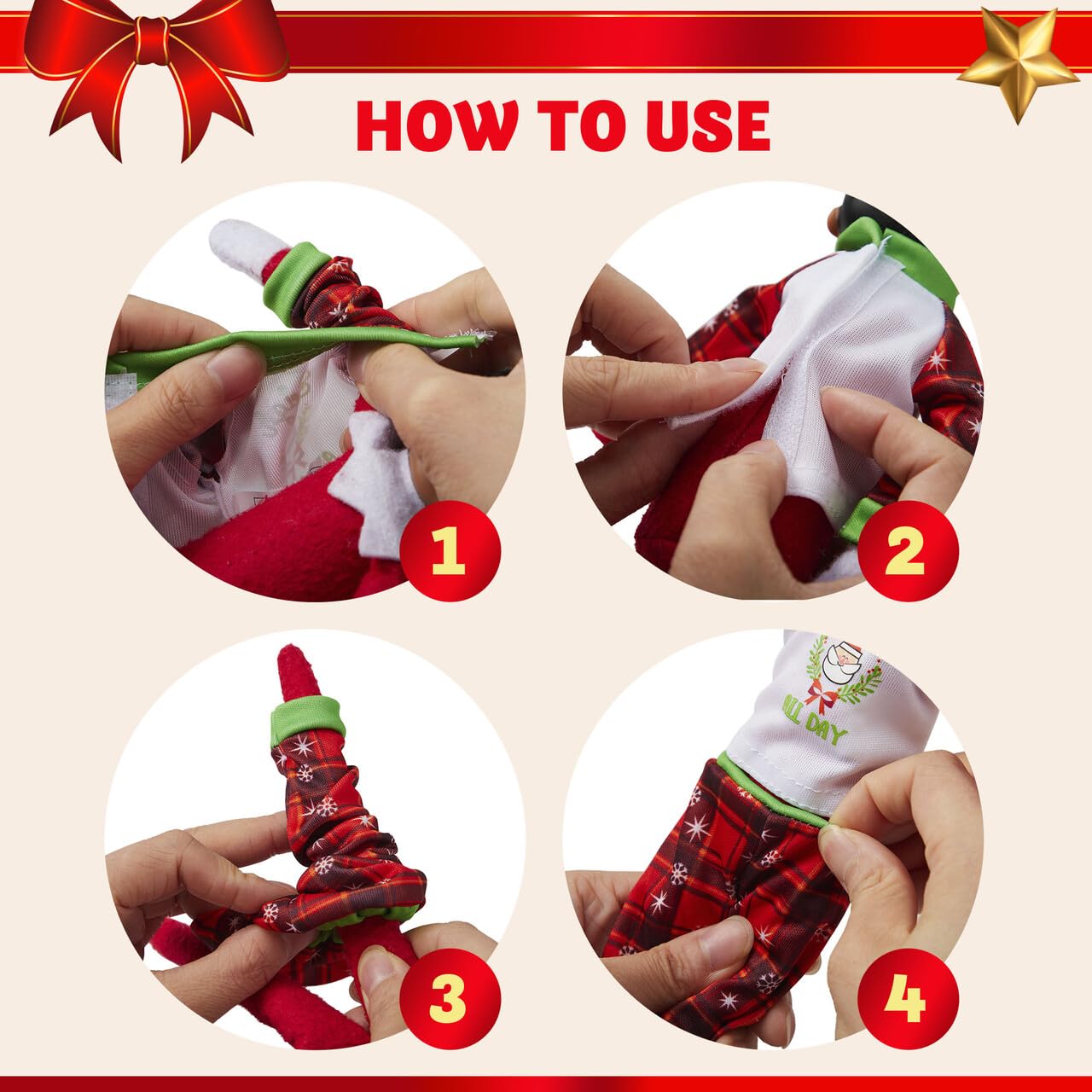JOYIN Santa-themed doll clothing kit ideal for gifts and displays.
