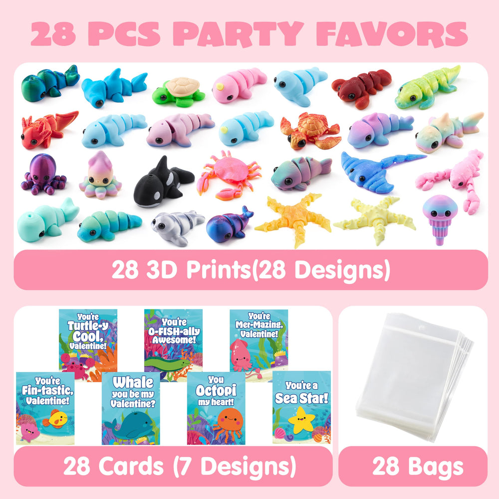 JOYIN seven-design ocean-themed cards add variety to valentine giveaways.