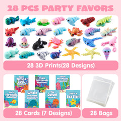 JOYIN seven-design ocean-themed cards add variety to valentine giveaways.