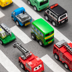 JOYIN shuttle bus pull-back vehicle, everyday commute scenarios for kids