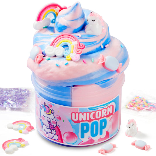 JOYIN Bubblegum Unicorn Slime 8 oz with colorful add-ins for creative play