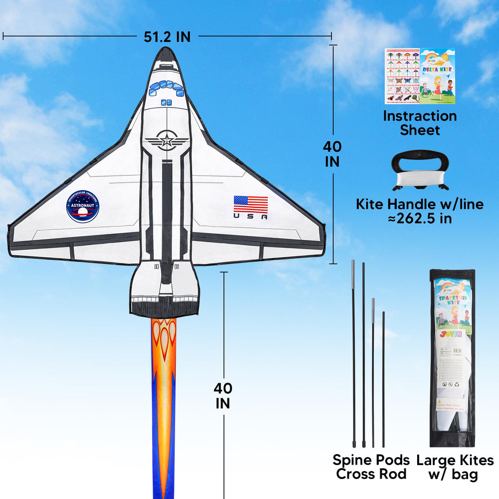 JOYIN Spaceship Kite assembly guide ready for launch.