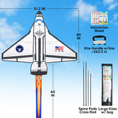 JOYIN Spaceship Kite assembly guide ready for launch.