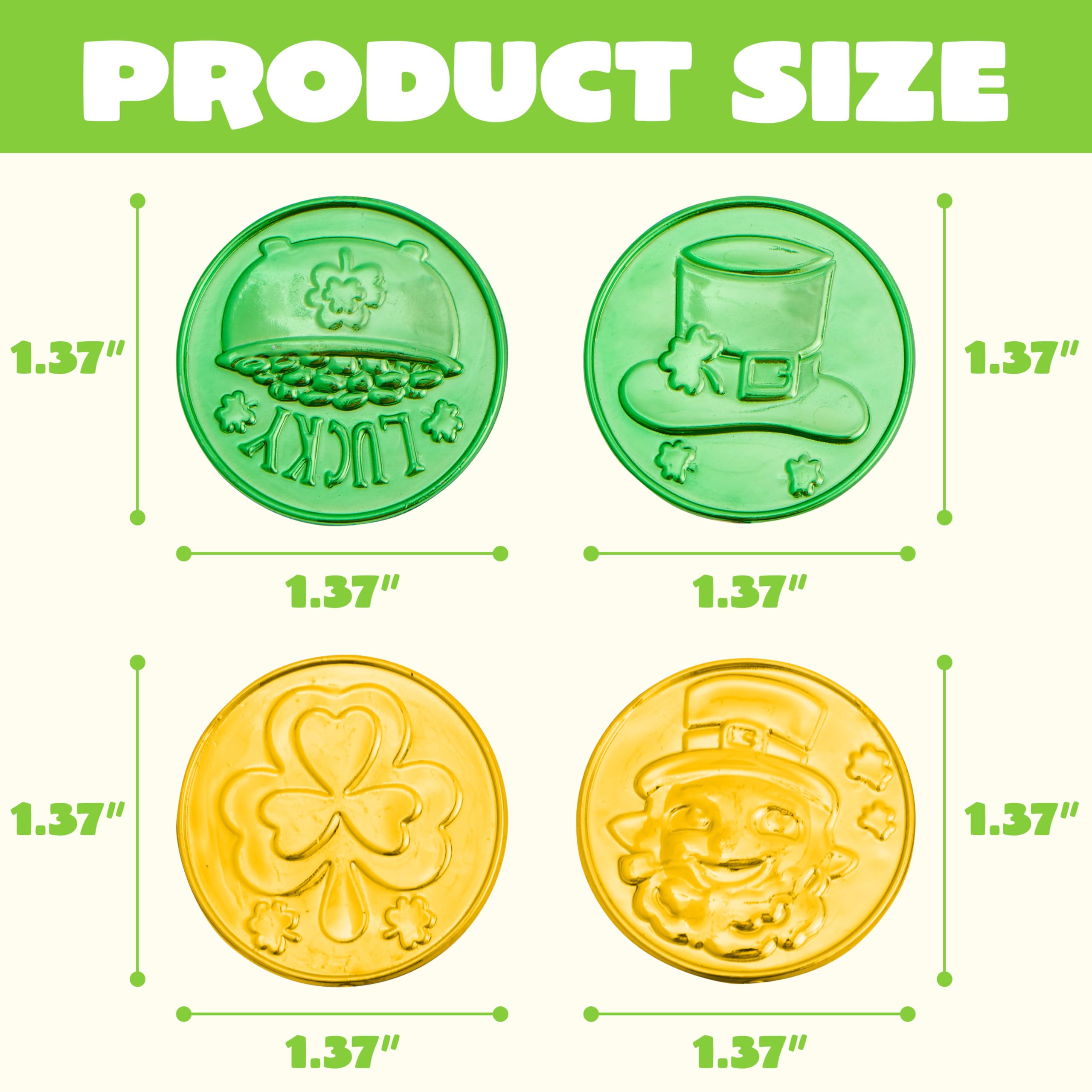 JOYIN St Patrick's coins packaging photo demonstrates value-packed set