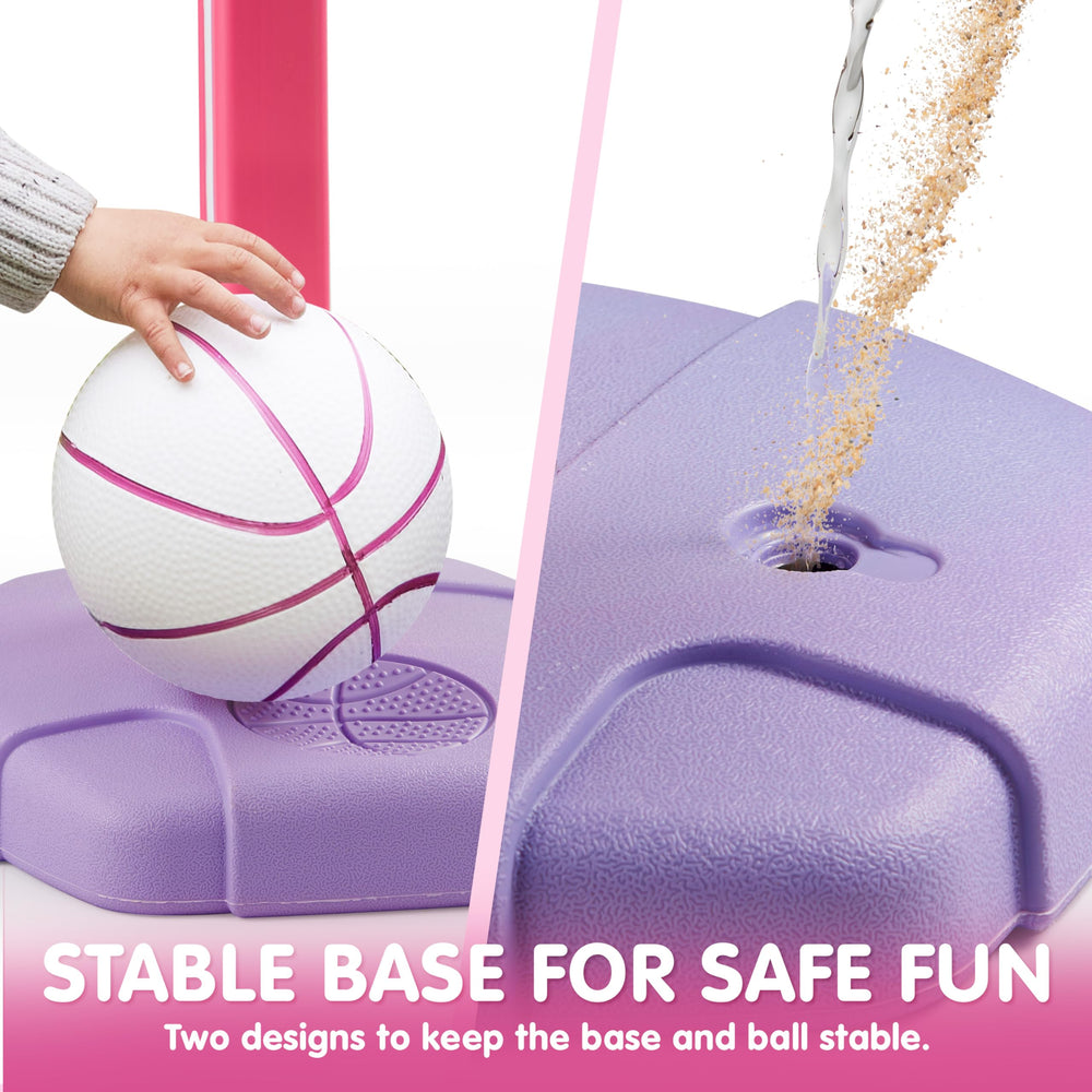 JOYIN stable base design keeps the hoop steady during toddler shots.