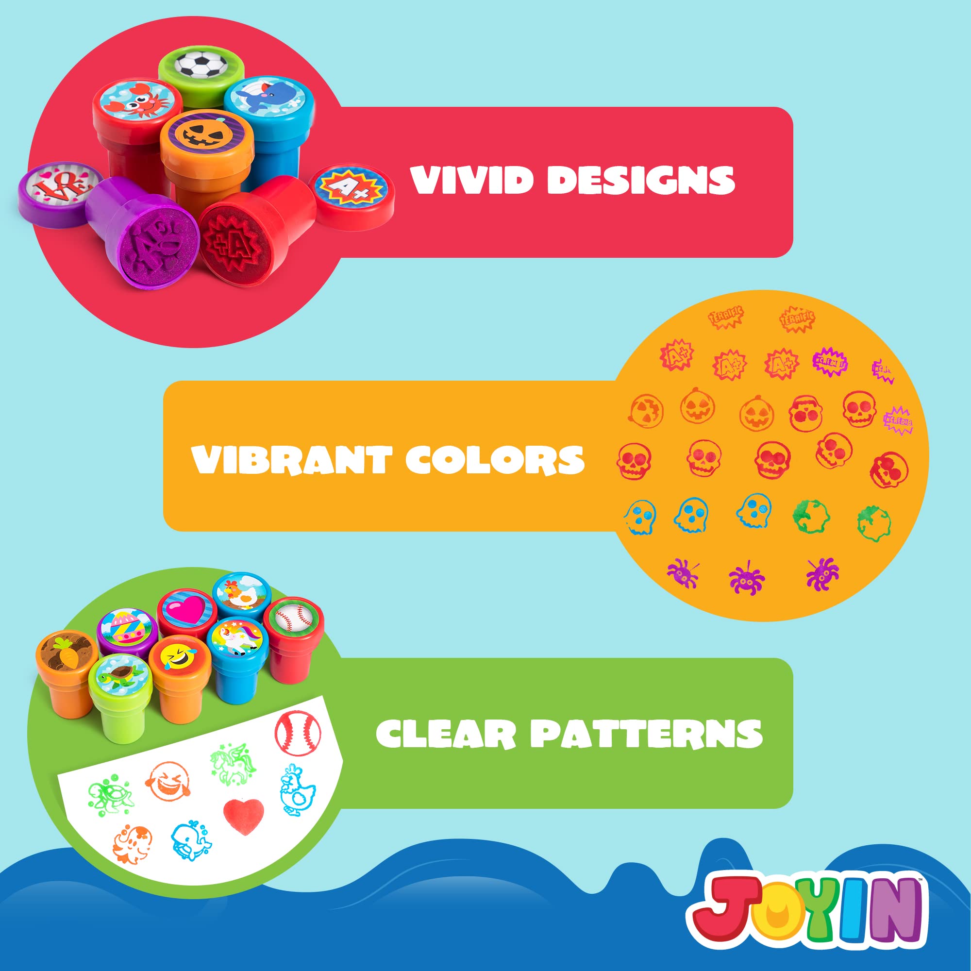 JOYIN stamps in classroom settings supporting hands-on learning and crafts.