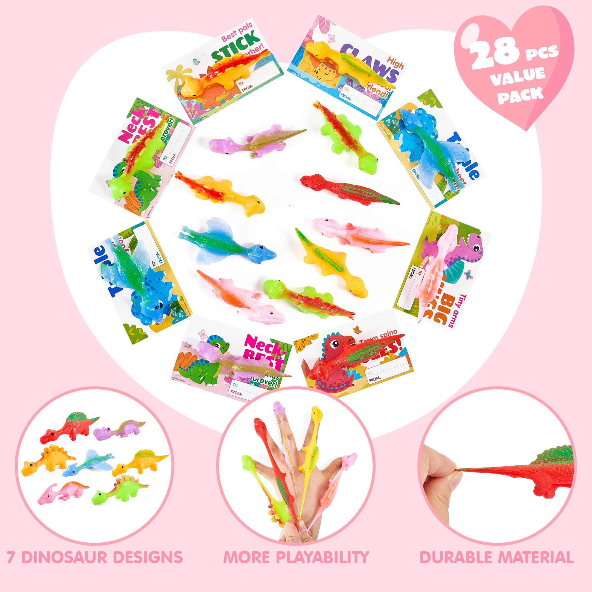 JOYIN stretchy dino toys made of soft rubber for safe launches