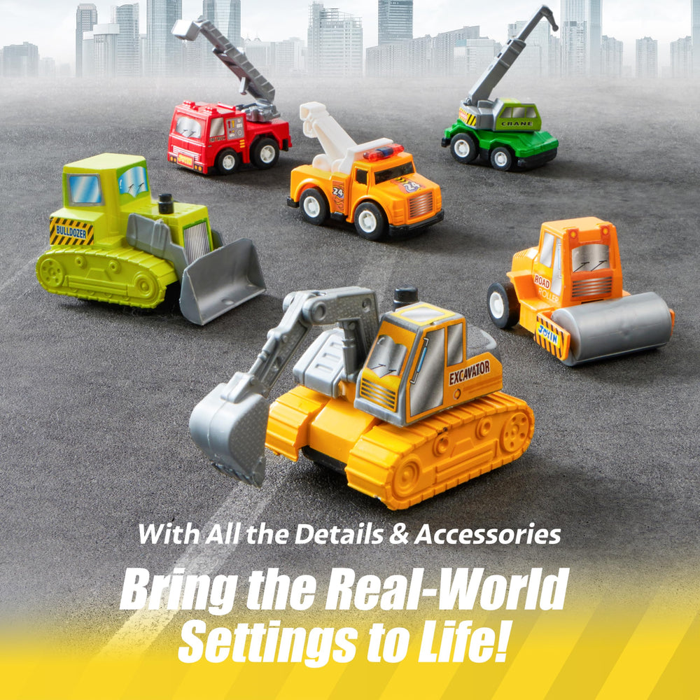 JOYIN transport truck pull-back vehicle, sturdy and versatile for city role-play