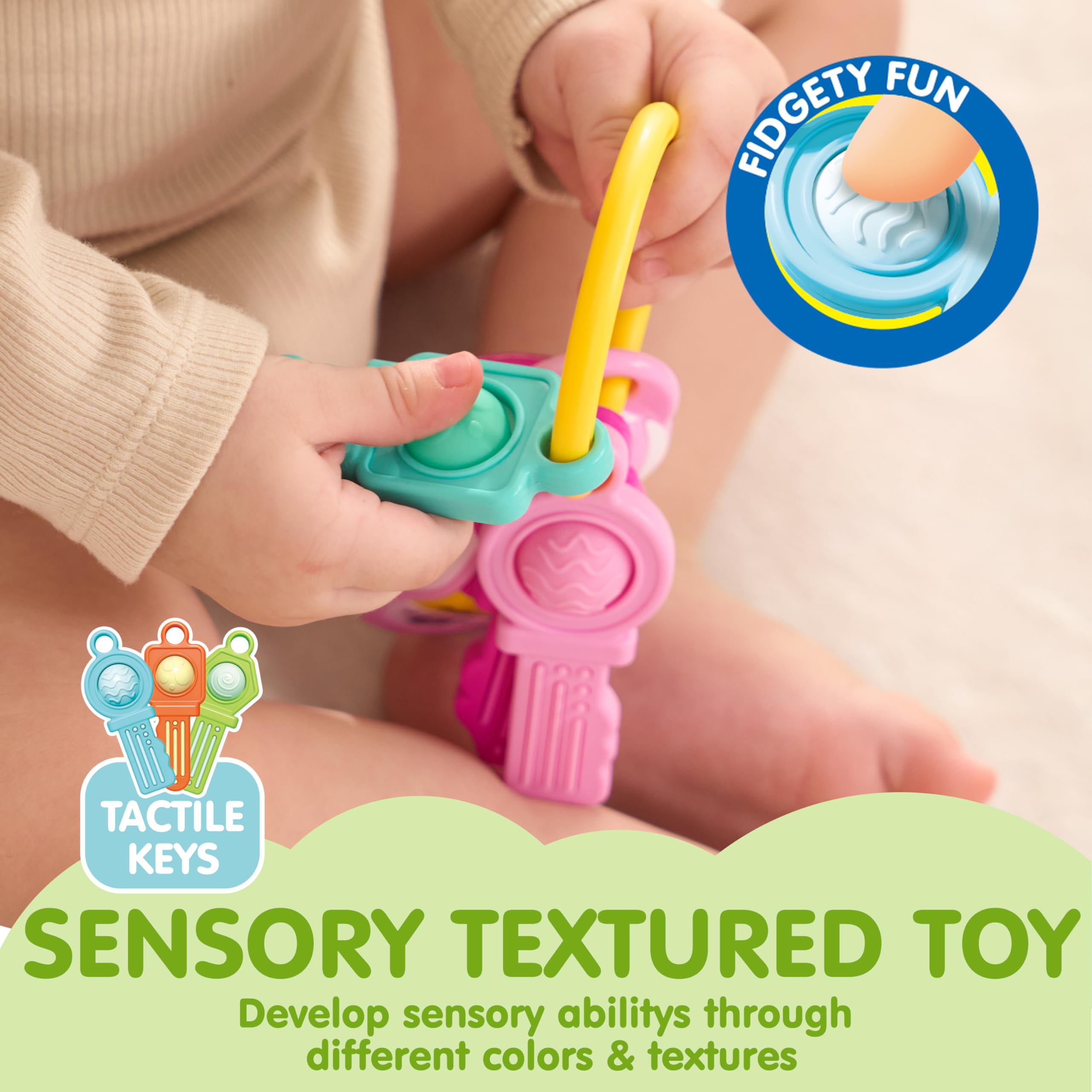 JOYIN travel toy with light-up keys to entertain car rides.