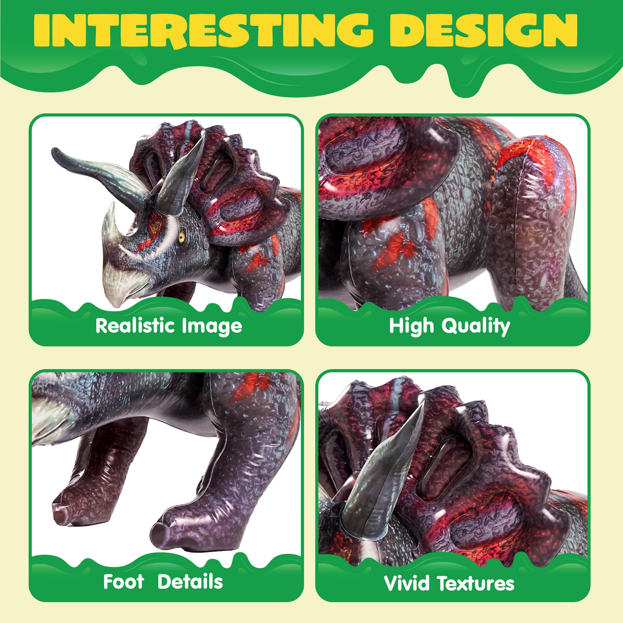 JOYIN Triceratops 43in inflating process for quick setup.